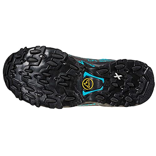 LA SPORTIVA Ultra Raptor II Mid Wide Woman GTX, Botas de Senderismo Mujer, Carbon/Topaz, 39 EU