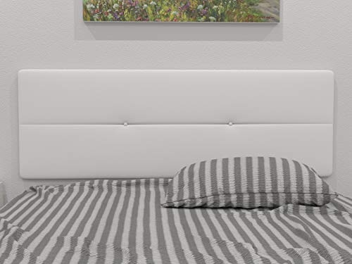LA WEB DEL COLCHON - Cabecero tapizado Julie para Cama de 135 (145 x 55 cms) Blanco