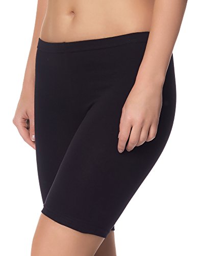 Ladeheid Pantalones Piratas Cortos Leggins 1/2 Ropa Deportiva Mujer LAMA04 (Negro13, 2XL/3XL)