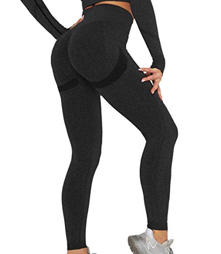 Lalamelon Leggins Deportivos Mujer Push up Mallas Pantalones Cintura Alta Yoga Leggings Pantalón Moda Sin Costuras para Fitness Running Deporte Elásticos y Transpirables