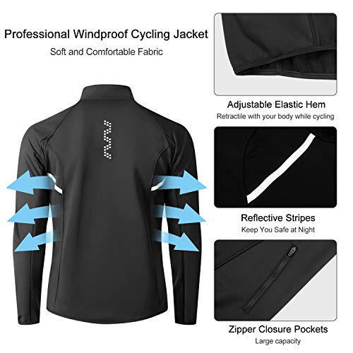 LAMEDA Chaqueta Ciclismo Invierno Hombre Cortavientos Bicicleta Ropa Térmica Ciclismo Softshell Repelente Al Agua con Forro Polar