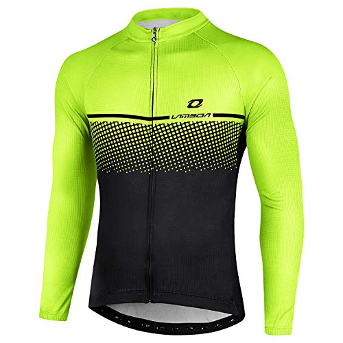 LAMEDA Maillot Ciclismo Hombre Ropa Camiseta Jersey Bicicleta MTB con Mangas Largas para Entretiempo Y Invierno