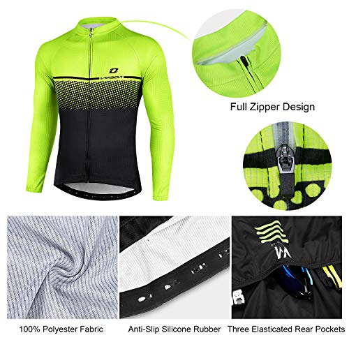 LAMEDA Maillot Ciclismo Hombre Ropa Camiseta Jersey Bicicleta MTB con Mangas Largas para Entretiempo Y Invierno