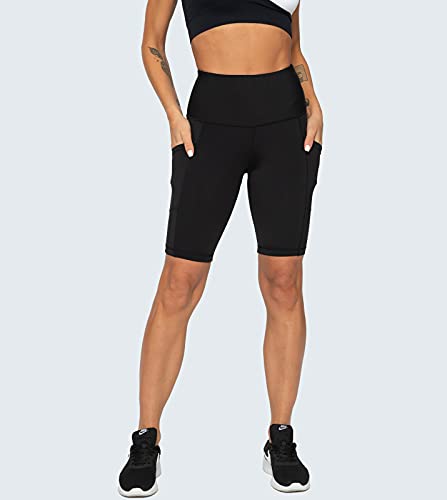 LAPASA Pantalón Corto Deportivo para Mujer, Leggings con Bolsillos Laterales, Pantalones de Yoga y Ejercicio L52B1 Versión 2021