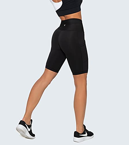 LAPASA Pantalón Corto Deportivo para Mujer, Leggings con Bolsillos Laterales, Pantalones de Yoga y Ejercicio L52B1 Versión 2021