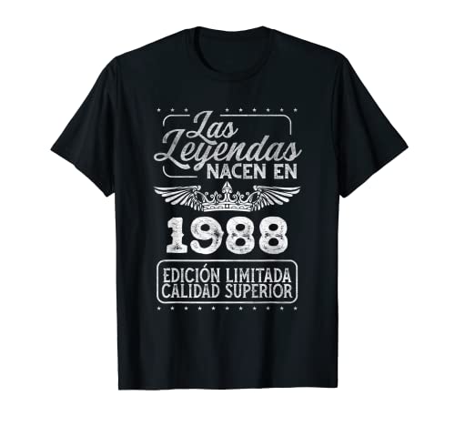 Las Leyendas nacen en 1988 - 34 años Cumpleaños Regalo de 34 Camiseta