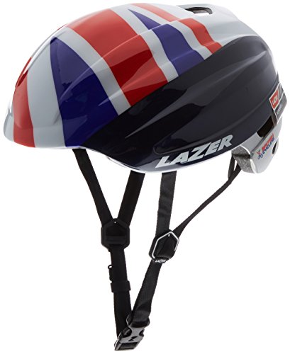Lazer Casco británico para Ciclismo Aeroshell Z1, Unisex, Z1 British Cycling Aeroshell, Blanco/Plateado