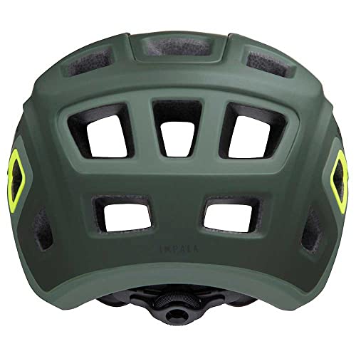 Lazer Casco Impala, Adultos Unisex, Matte Dark Green F-Yellow (Multicolor), L