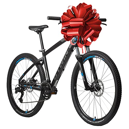 Lazo de Regalo Grande para Coche, Cajas Grandes, Envoltorio Regalo 45cm. Decoración para Bodas, Regalo Televisión, Bicicleta, Cumpleaños (Rojo)