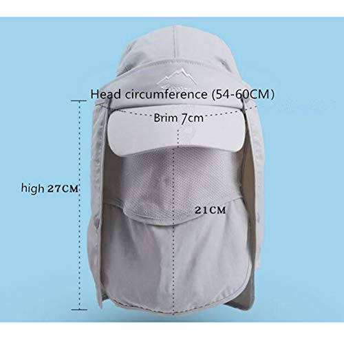 Lazzon Hombres Mujer Gorra para el Sol Anti-UV Pesca con Proteccion de Cuello ala Ancha Secado Secado rápido extraíble Sombrero Equitación Camping Senderismo (Rosado)