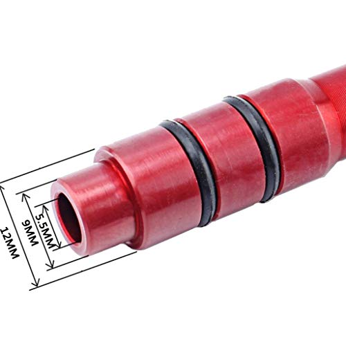 LCBYOG 12 mm for Bicicleta for 9mm Thru Piezas Eje de Cubo rápida versión del Adaptador convertidor de aleación de Aluminio de Bicicletas 142mm Negro/Rojo Cierre Rapido Rueda Trasera (Color : Black)