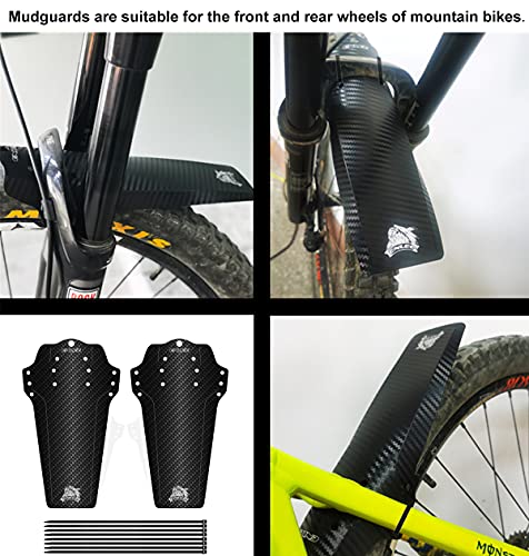 LCOUACEO Guardabarros MTB, 2 Piezas Guardabarros Bicicleta de Montaña,Delantero y Trasero Guardabarros Bicicleta Compatible se Adapta a tamaños de Ruedas de 26 - 27,5 - 29 Pulgada ​MTB Mudguard