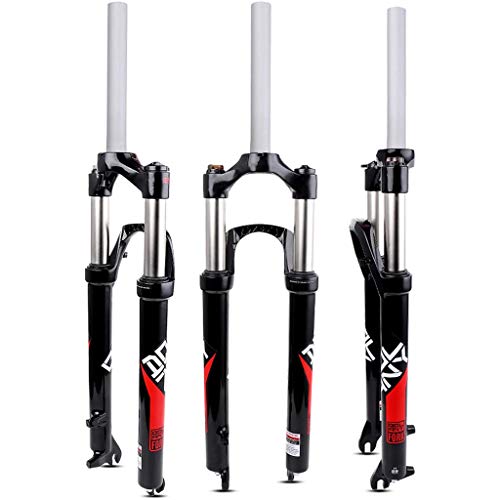 LCRAKON 26/27.5/29 Pulgadas Horquilla Suspensión Bicicleta Montaña, MJH-B03 Horquillas de Delantera de Suspensión de MTB de Ultraligera con Ajuste de Rebote - Tubo Recto 28.6 mm Recorrido 100 mm