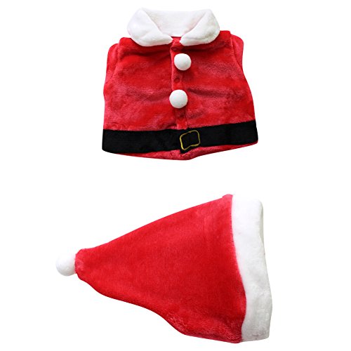 Le SSara Bebé 3pcs Navidad Santa Claus Traje Traje Sombrero + Capa + pantalón (3-6 Meses)