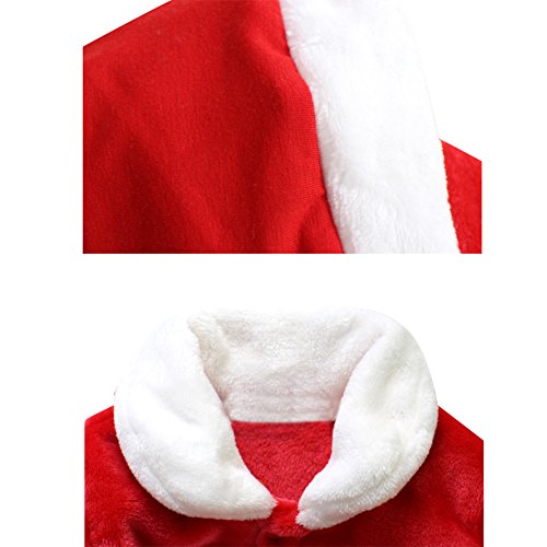 Le SSara Bebé 3pcs Navidad Santa Claus Traje Traje Sombrero + Capa + pantalón (3-6 Meses)