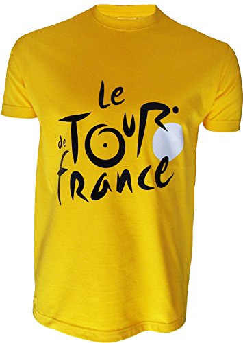 Le Tour de France - Camiseta oficial del Tour de Francia, talla de adulto, para hombre, Le Tour de France, color amarillo, tamaño medium