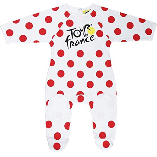 Le Tour de France - Pijama oficial para bebé, diseño del maillot del líder de la clasificación de la montaña del Tour de Francia, color blanco, tamaño 18 meses