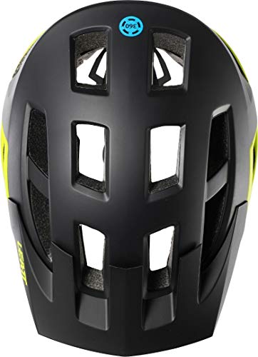 Leatt 1018450110 Casco de Bicicleta de montaña, Unisex Adulto, Negro y Lima, Small