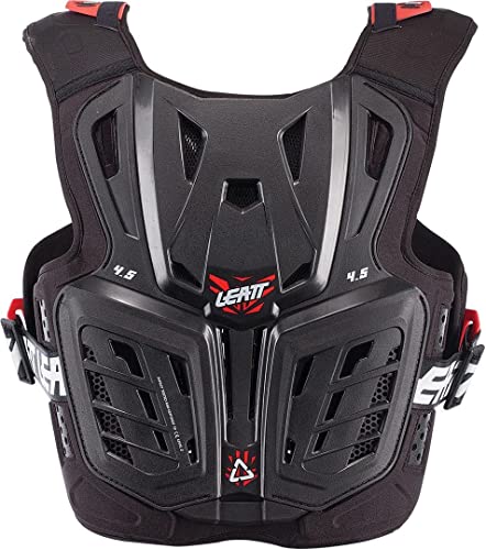 Leatt 4.5 - Protector de pecho para moto unisex – Adulto, negro/rojo, talla única