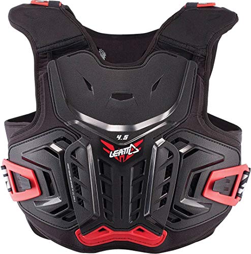 Leatt 4.5 - Protector de pecho para moto unisex – Adulto, negro/rojo, talla única