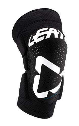 Leatt La 3DF 5.0 es una rodillera flexible y ventilada completa adaptada a la práctica de la bicicleta de montaña, rodilleras, unisex, color blanco y negro