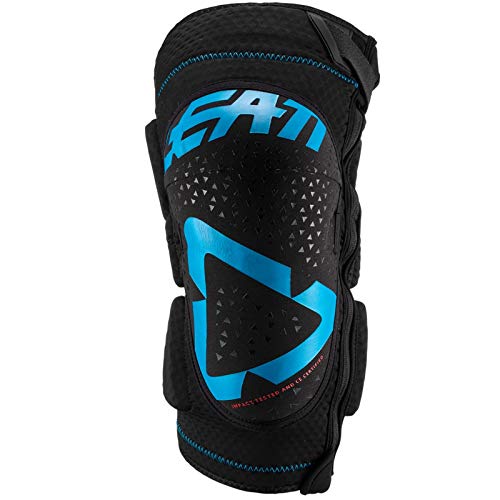 Leatt La 3DF 5.0 Zip es una Rodillera Suave y ventilada con Cremallera y es Totalmente Adecuada para la práctica de la Bicicleta de montaña, Rodilleras Unisex Adulto, Azul/Negro, S/M