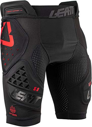 Leatt - Pantalones Cortos Protectores Premium con Carcasa Blanda de Material 3DF, Protectores L Negro
