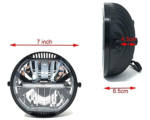 LED Motos Faro 7" para Project Café Corredor o Streetfighter - Homologado