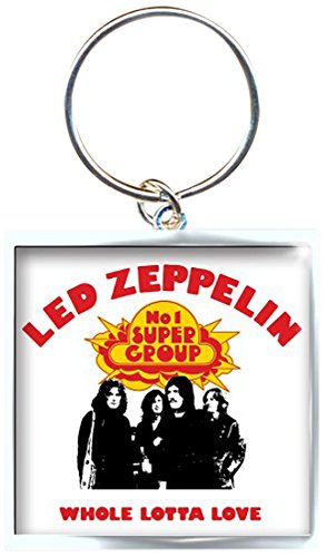 Led Zeppelin Whole Lotta Love Square Metal Keychain Keyring Fan Gift Official