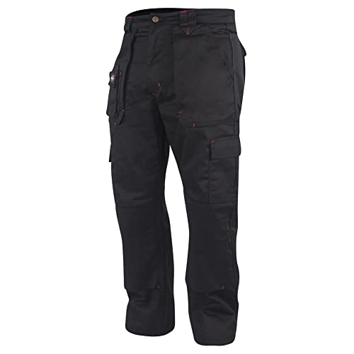 Lee Cooper Cargo, Pantalones de trabajo Para Hombre, Negro, 34W/31L