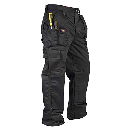 Lee Cooper Cargo, Pantalones de trabajo Para Hombre, Negro, 34W/31L