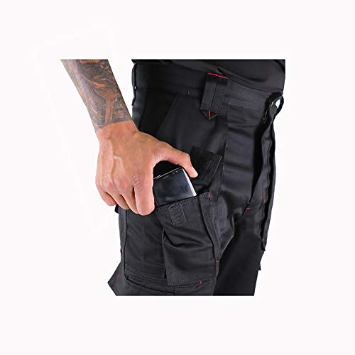 Lee Cooper Cargo, Pantalones de trabajo Para Hombre, Negro, 34W/31L