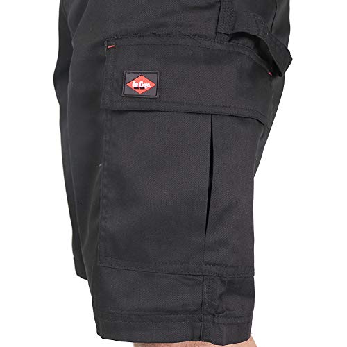 Lee Cooper - Pantalones cargo cortos para hombre, Hombre, color negro - negro, tamaño talla 32