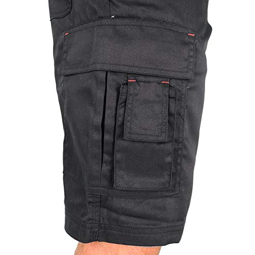 Lee Cooper - Pantalones cargo cortos para hombre, Hombre, color negro - negro, tamaño talla 32