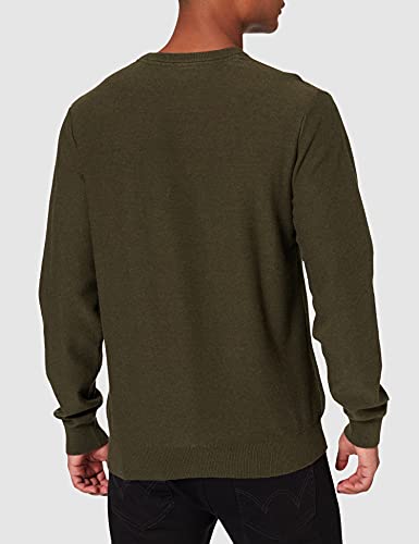 Lee Cuello redondo básico Jersey Hombre, Verde (Serpico Green), Large