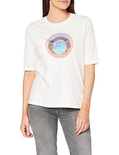 Lee Half Sleeve Graphic tee Camiseta, Blanco Brillante, M para Mujer