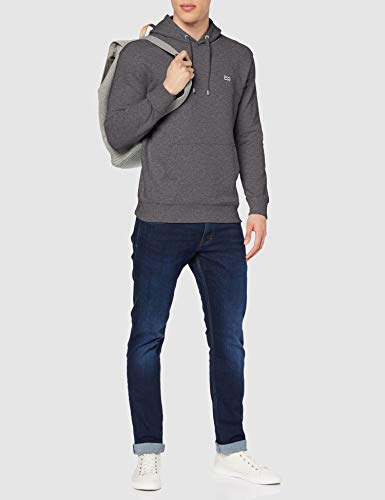 Lee Plain Hoodie Sudadera Con Capucha Hombre, Gris (Dark Grey Mele 01), X-Large