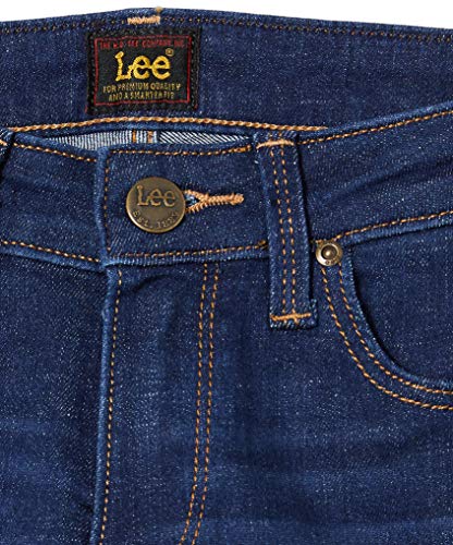 Lee Scarlett Cropped Jeans, Dark Clement, 28W x 33L para Mujer