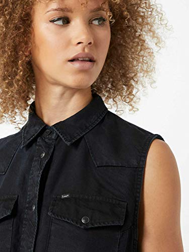 Lee Sleeveless Shirt Camisa, Sky Captain, S para Mujer