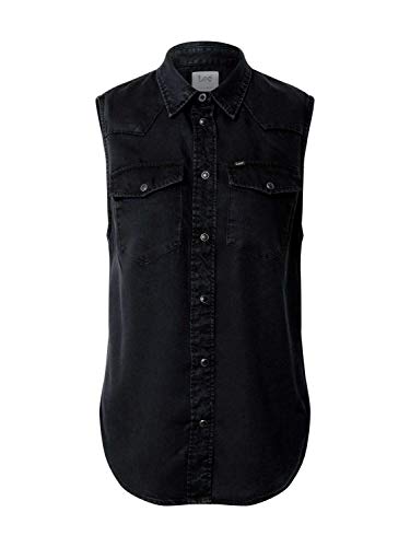 Lee Sleeveless Shirt Camisa, Sky Captain, S para Mujer