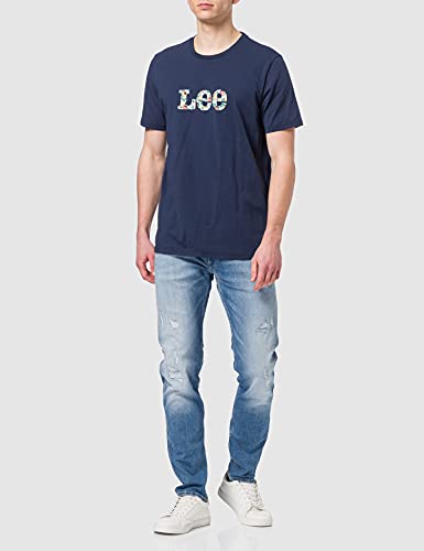 Lee Summer Logo Camiseta, Navy, XXL para Hombre