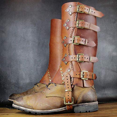 Leggings Cubierta De Zapatos Unisex Faux Back Leather Armor Cubierta De Zapatos Abrigo Duradero para Ropa Retro Fuerte Durable
