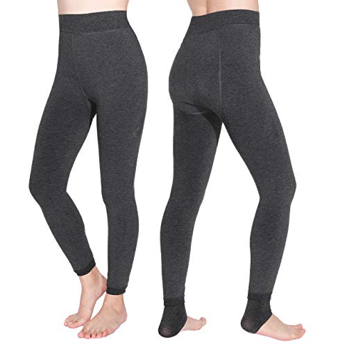 Leggins Termicos Mujer,Aiglam 2 Pares Las polainas de las mujeres Elásticos Cintura Alta Forrado de Terciopelo Grueso Calientes Bragas Calientes Gruesas