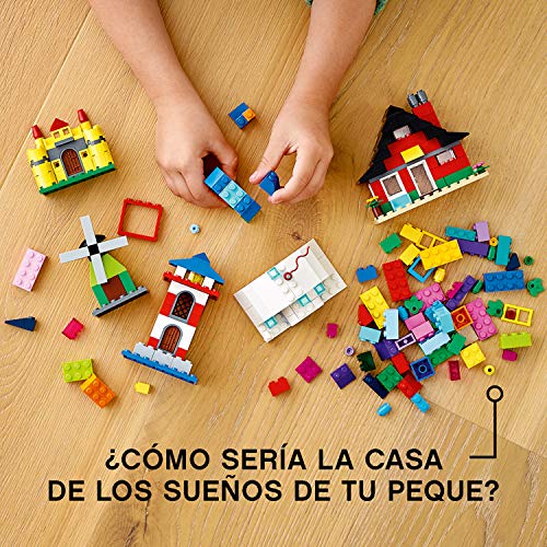 LEGO 11008 Classic Ladrillos y Casas, Set de Construcción, Juguetes para Niños de 4 Años, con 6 Sencillos Modelos