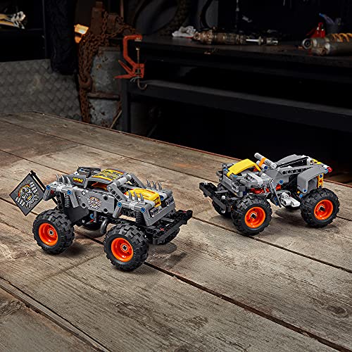 LEGO 42119 Technic 2en1 Monster Jam MAX-D, Juguete de Camión y Quad, Set de Construcción, Cumpleaños para Niños a Partir de 7 Años