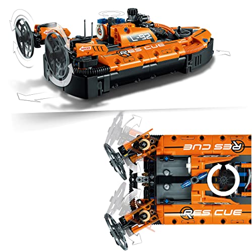 LEGO 42120 Technic Aerodeslizador de Rescate a Avión, Juguete de Construcción 2 en 1, Vehículo para Niños y Niñas 8 Años