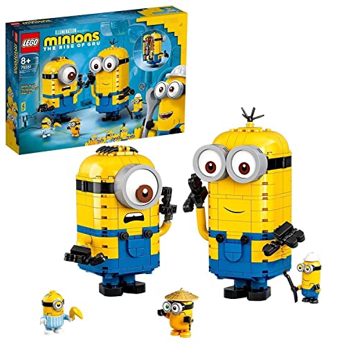 LEGO 75551 Minions El Origen de GRU, Minions y su Guarida para Construir, Juguete con 2 Maquetas de Construcción