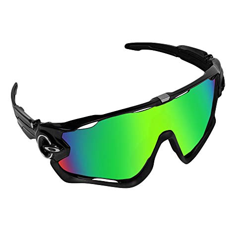 Lentes de repuesto compatibles con OAKLEY JAWBREAKER Polarizado Verde Mirror