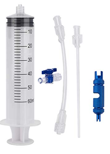 Lenxnmy Jeringa para líquido sellador para tuberías y herramienta de extracción de válvulas Presta Valve - Compatible con selladores Stans Kit de montaje tubuless(60 ml)