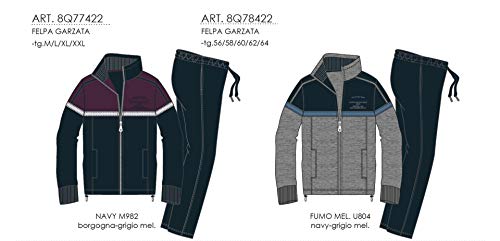 Leo Corsetteria F.lli Campagnolo 8Q78422 - Chándal completo para hombre, tallas grandes de invierno, Borgoña Blue M982, XXXXX-Large